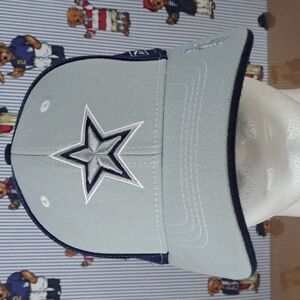 Y2K Dallas Cowboys Football Reebok stitched star logo blue & silver fitted hat